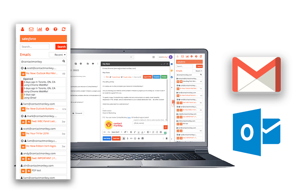 email tracking outlook and gmail