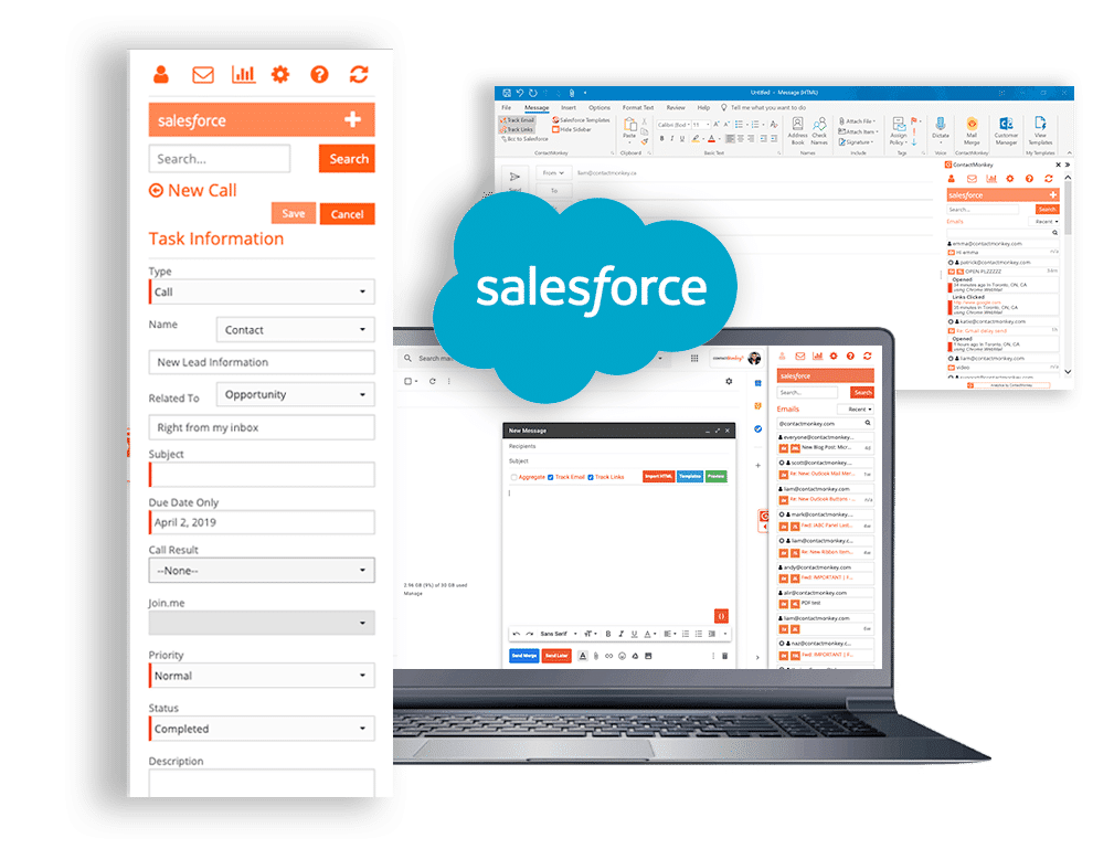 salesforce email integration gmail and outlook