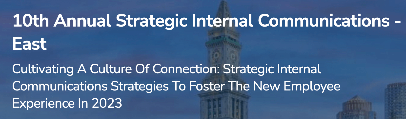 Banner ad for ALI Annual Strategic Internal Communications