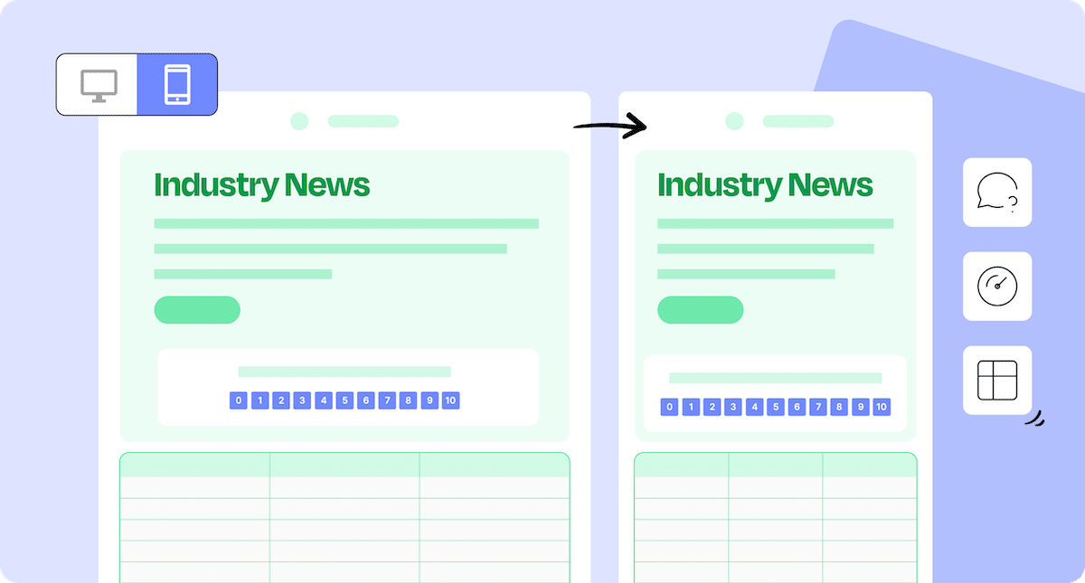 Mobile Design, Surveys, and Customized Tables