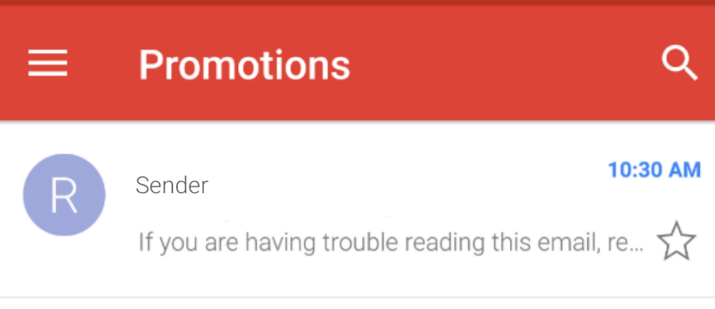 Image of email missing pre-header image.