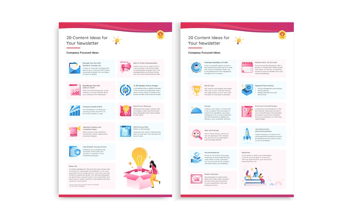 Image of 20 Content Ideas for Your Newsletter