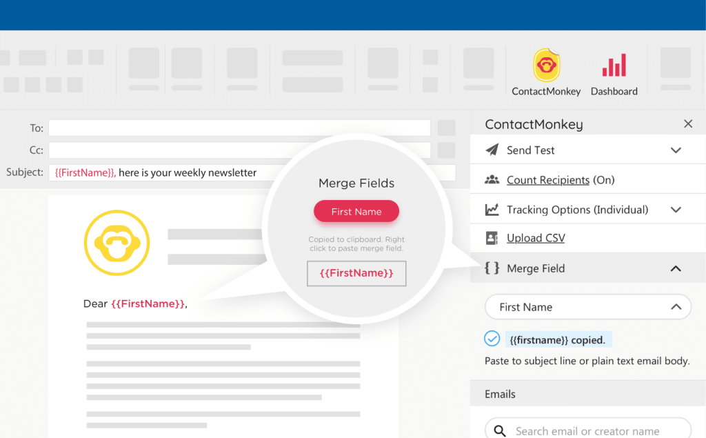 merge fields for personalized emails