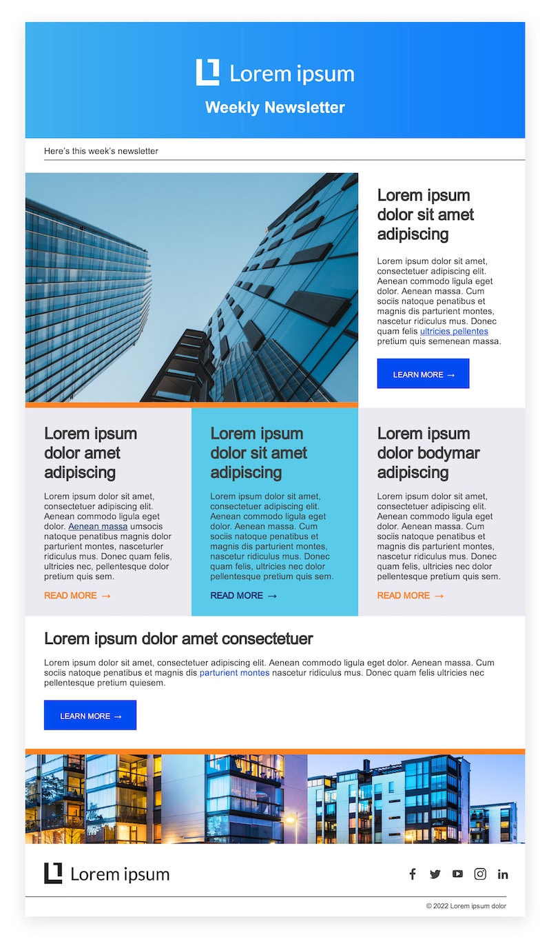 Sample newsletter design - remote team communication