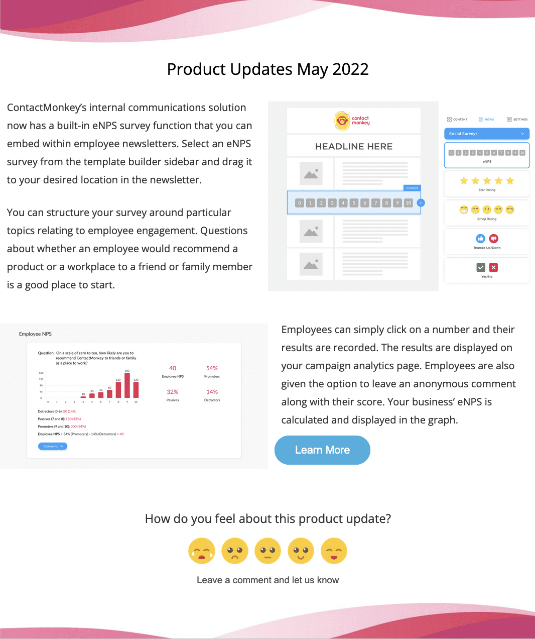 Product updates email templates

