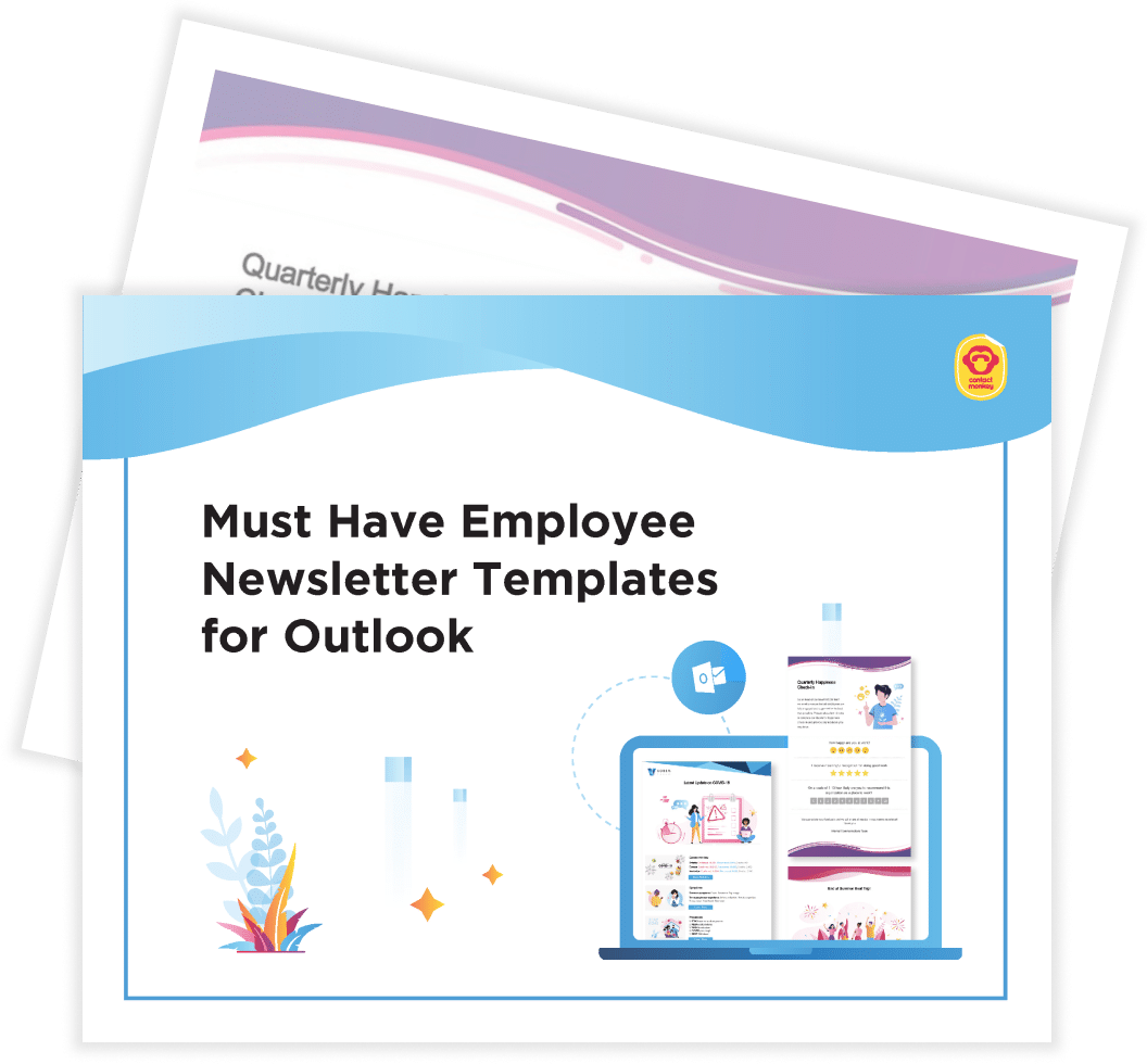 Image of employee newsletter templates for Outlook downloadable.