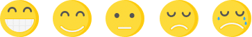 Image of emoji reactions from ContactMonkey's email template builder.