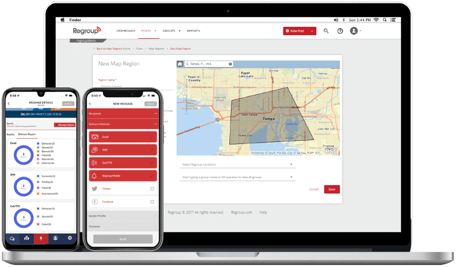 Regroup emergency notification platform.