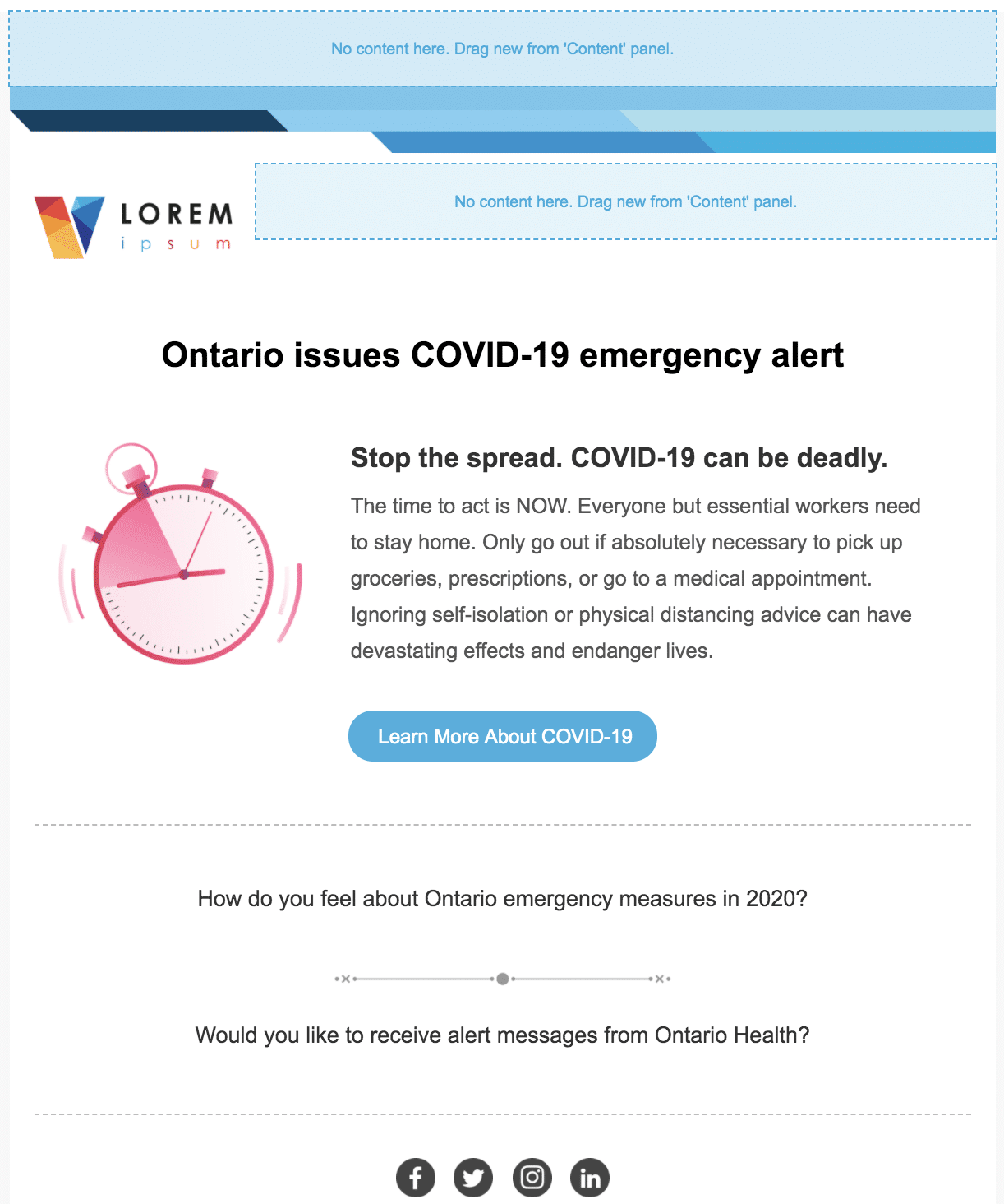 Emergency alerts gmail newsletter template