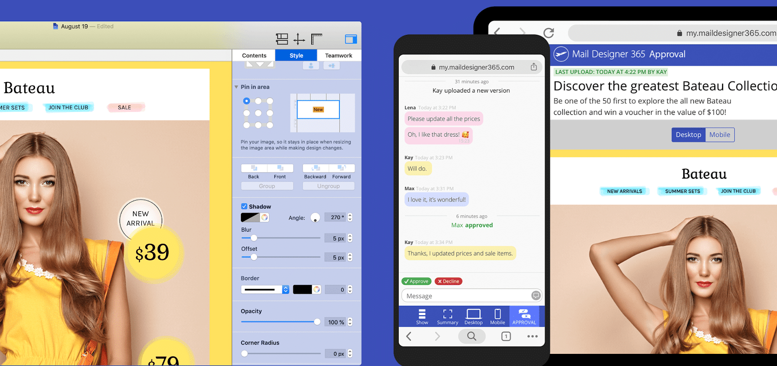 Mail Designer 365's newsletter creator for gmail