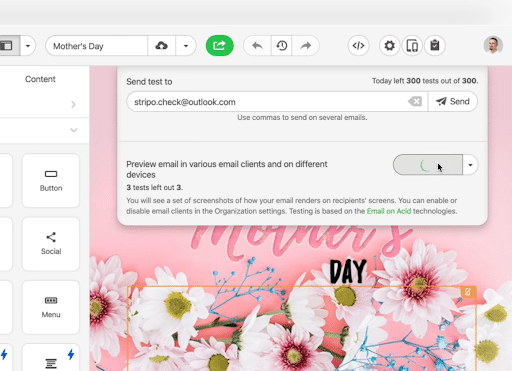 Stripo's newsletter creator