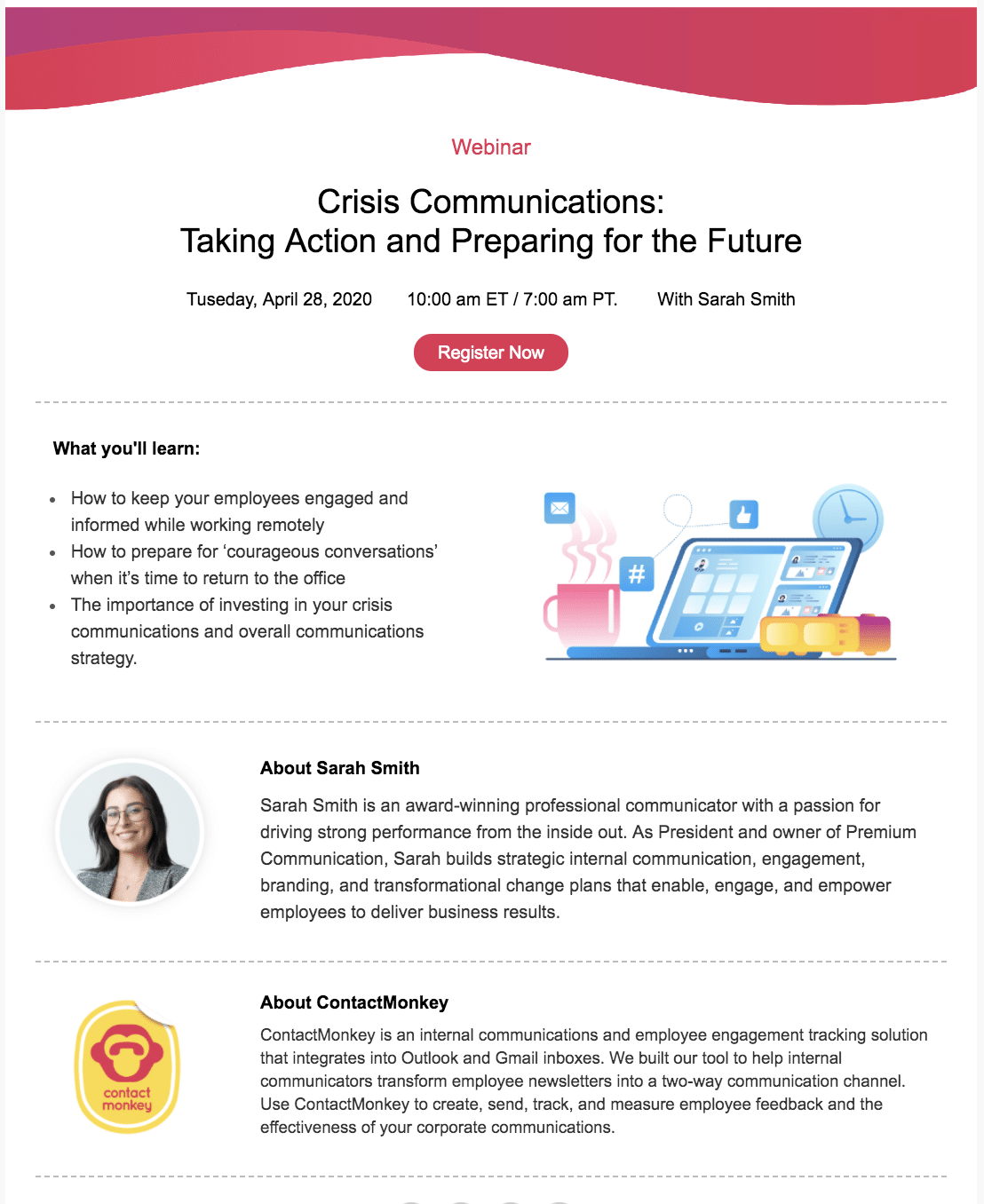 Event webinars gmail newsletter template