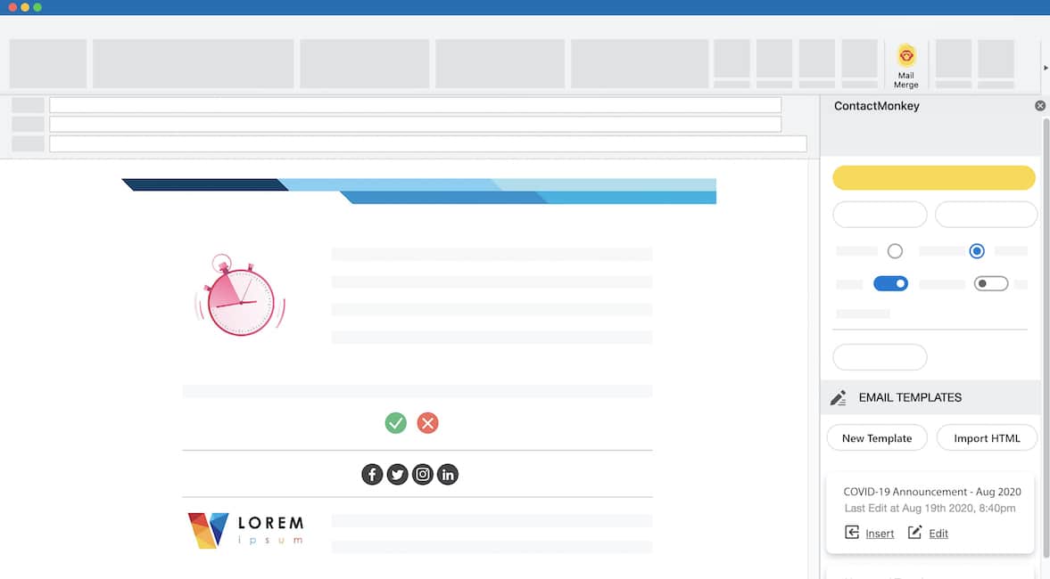 Screenshot of email newsletter created with ContactMonkey displaying in an email inbox.