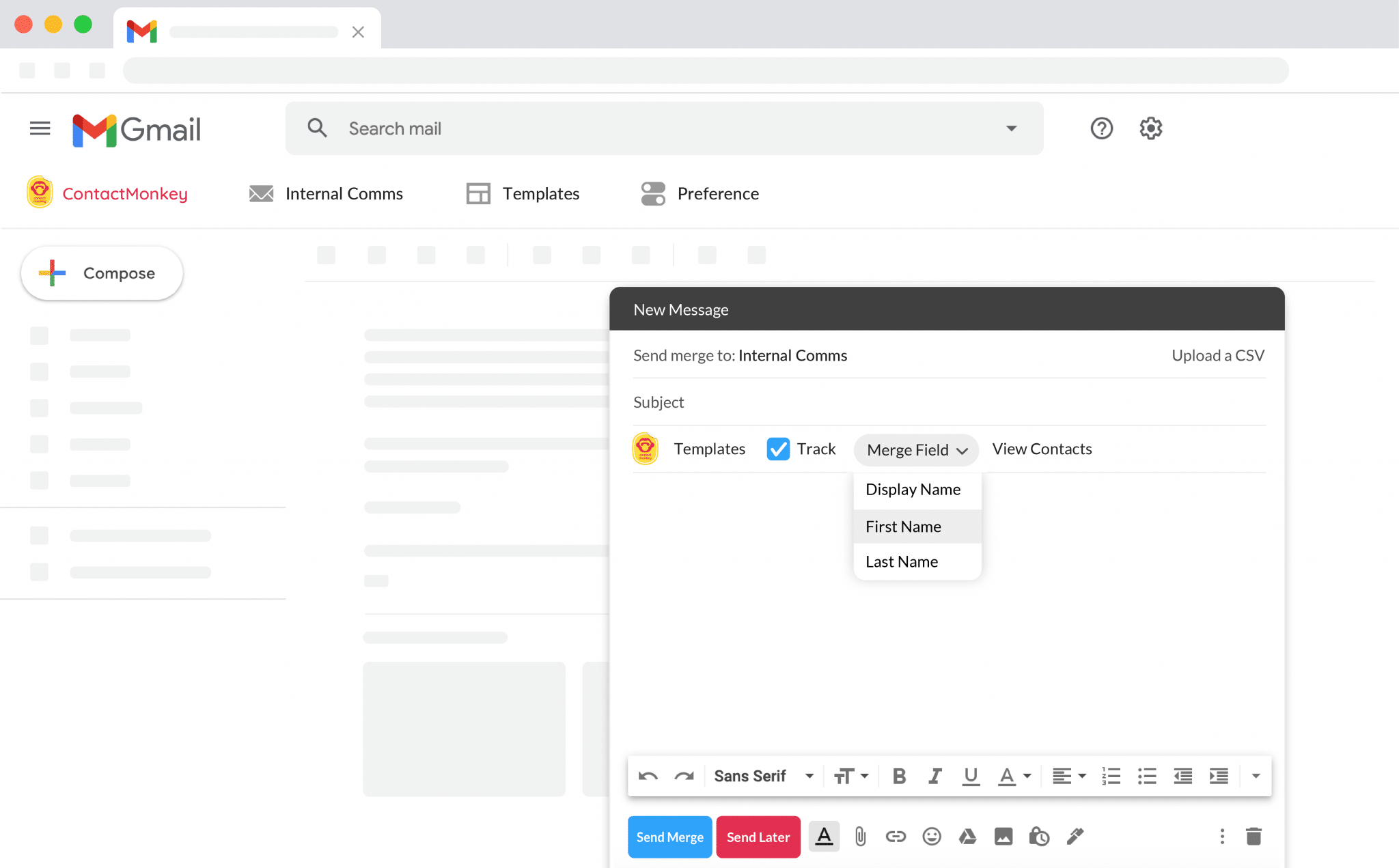 personalize internal newsletter gmail