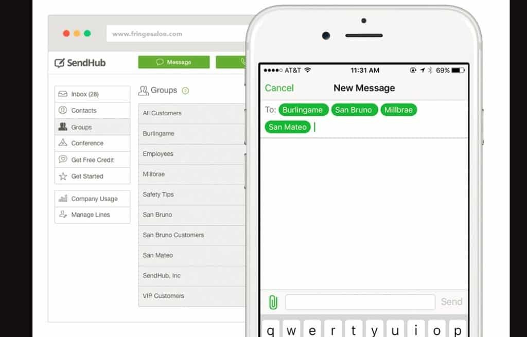 sendhub healthcare sms