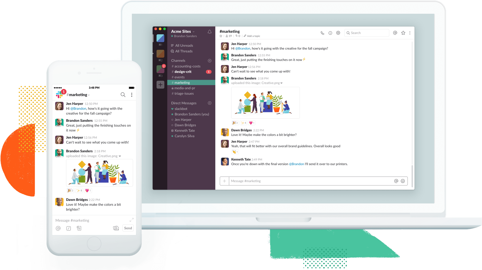 Snapshot of Slack