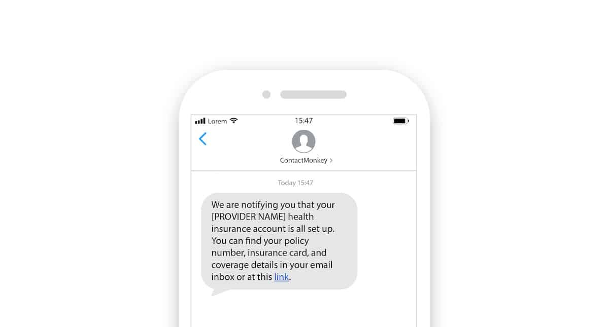 sms internal communications template hr update