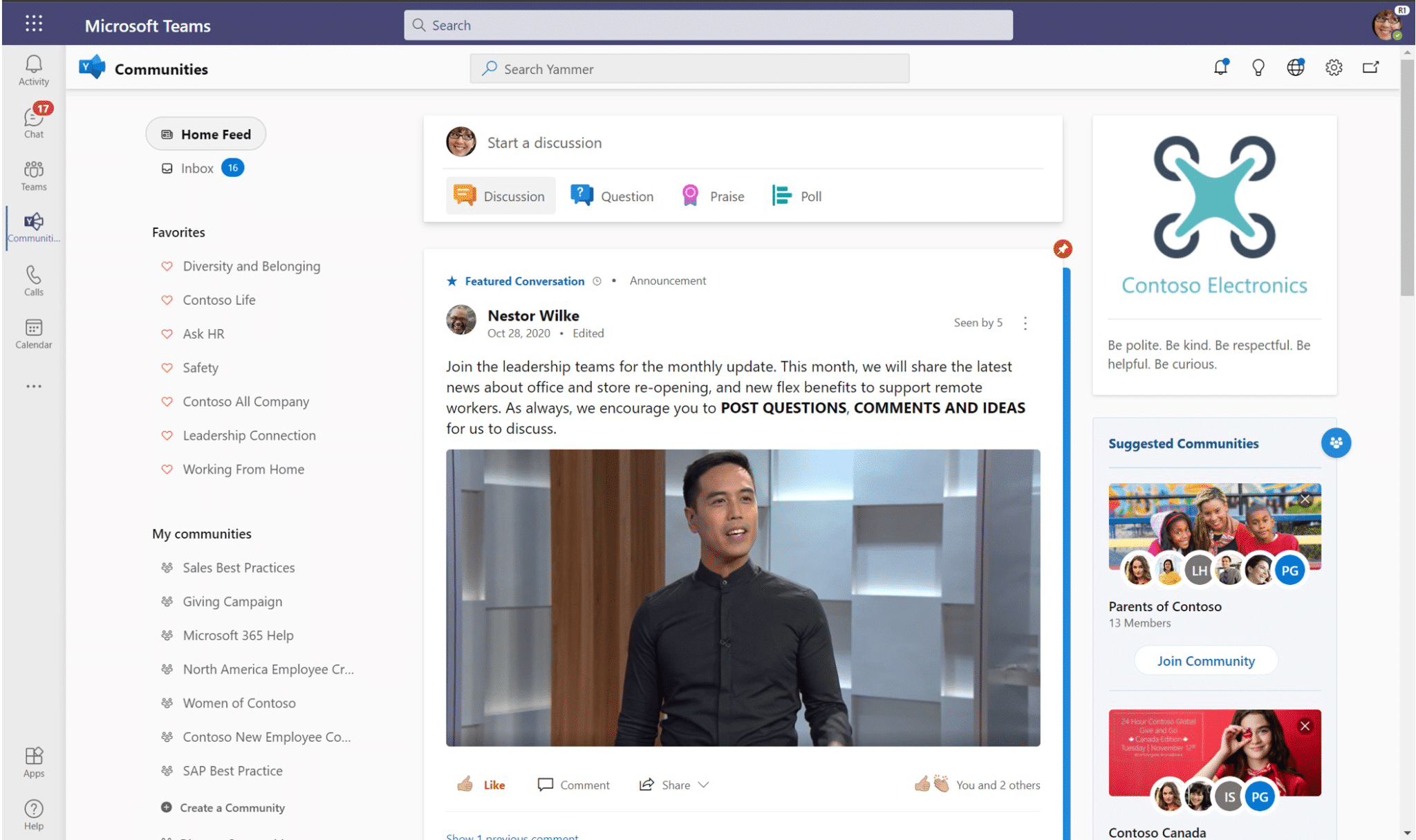 yammer employee communication