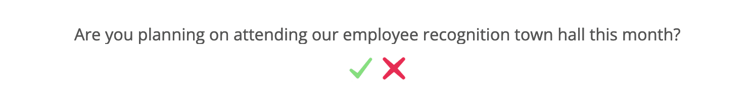 business plan for employee engagement Screenshot of employee survey question created using ContactMonkey's email template builder.