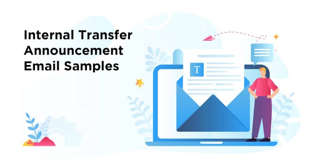 Internal transfer announcement email