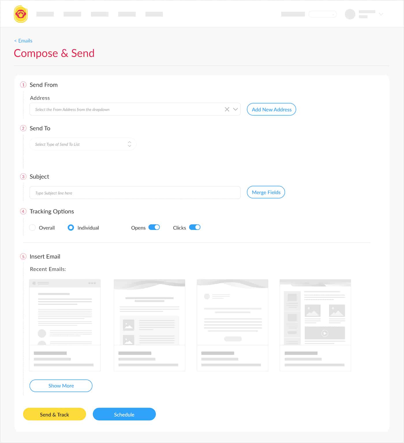 gmail dashboard compose and send