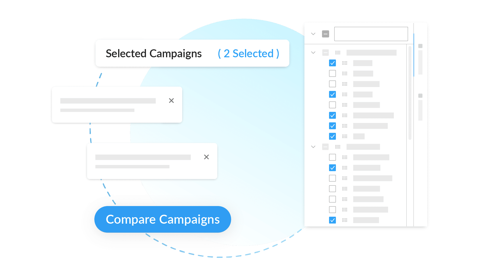Campaign comparison analytics - innovative internal communications ideas

