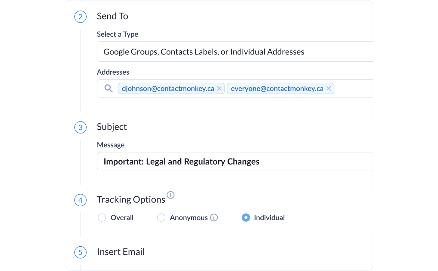 Internal email tracking for Google Groups