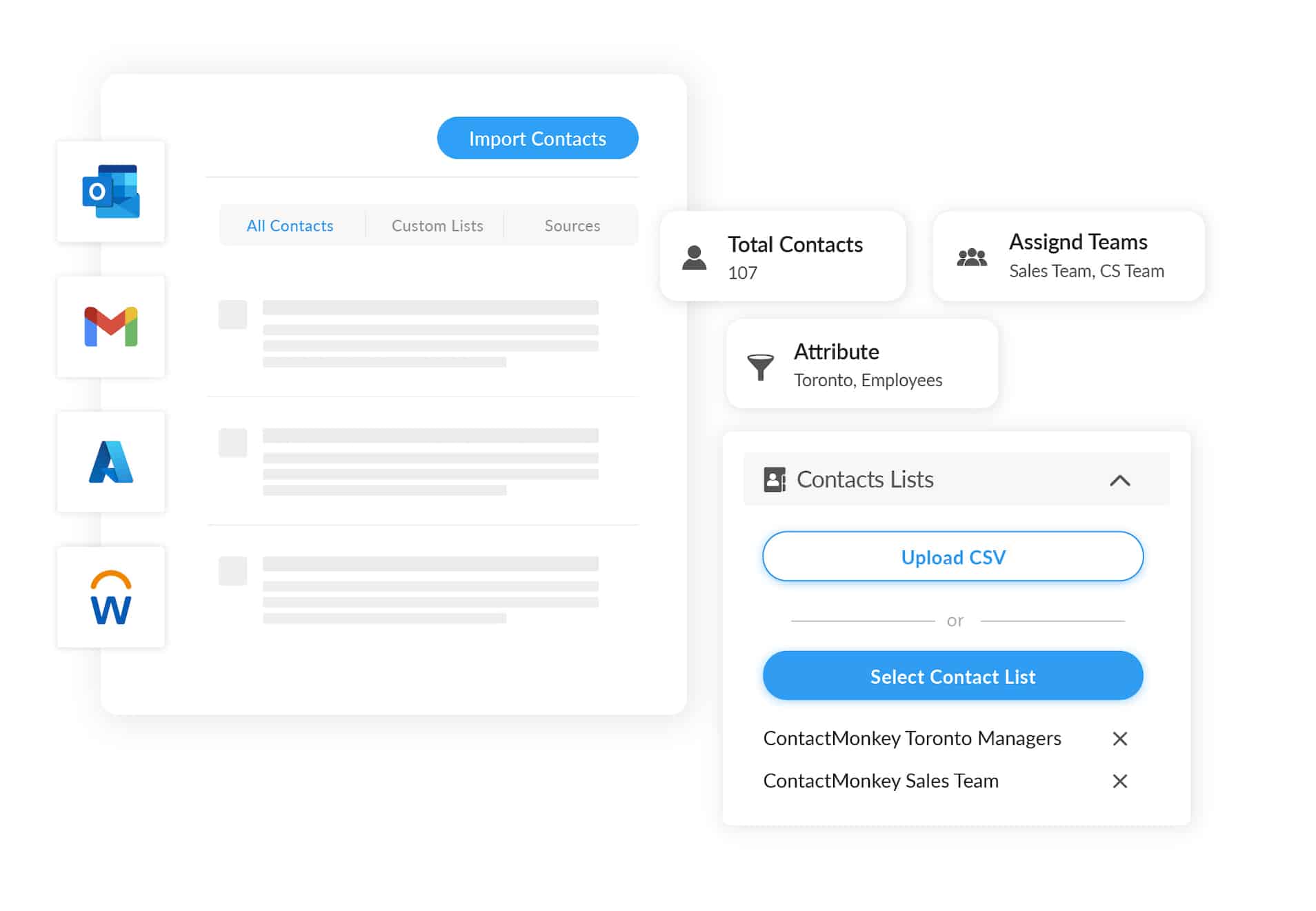 Image of ContactMonkey's List Management feature 