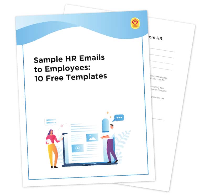 Image for ContactMonkey's Sample HR email to Employees downloadable ebook.