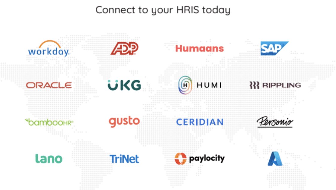 Image of different HRIS options for integration