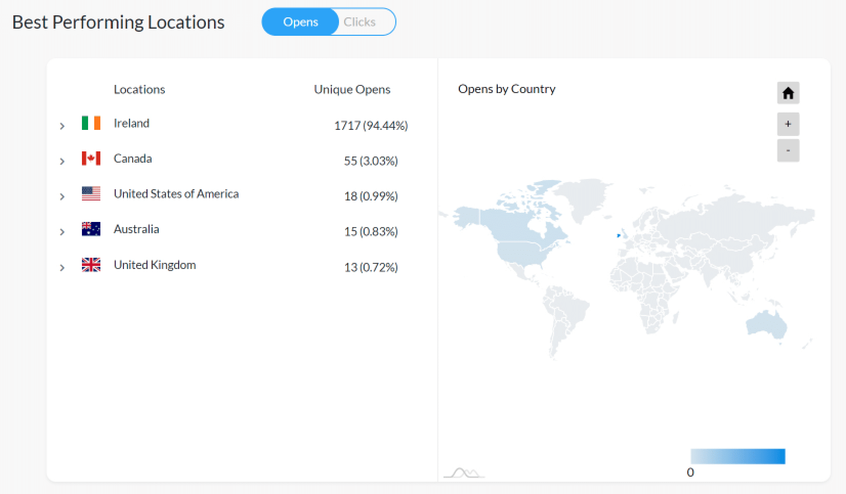 internal communication analytics by location