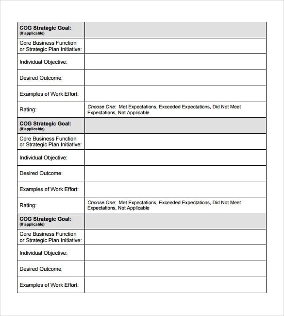 Image of employee coaching form.