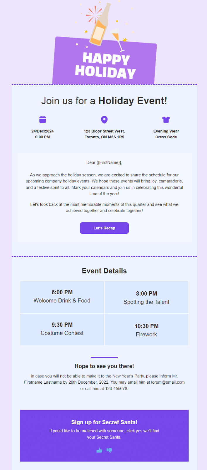 Event invitation newsletter template