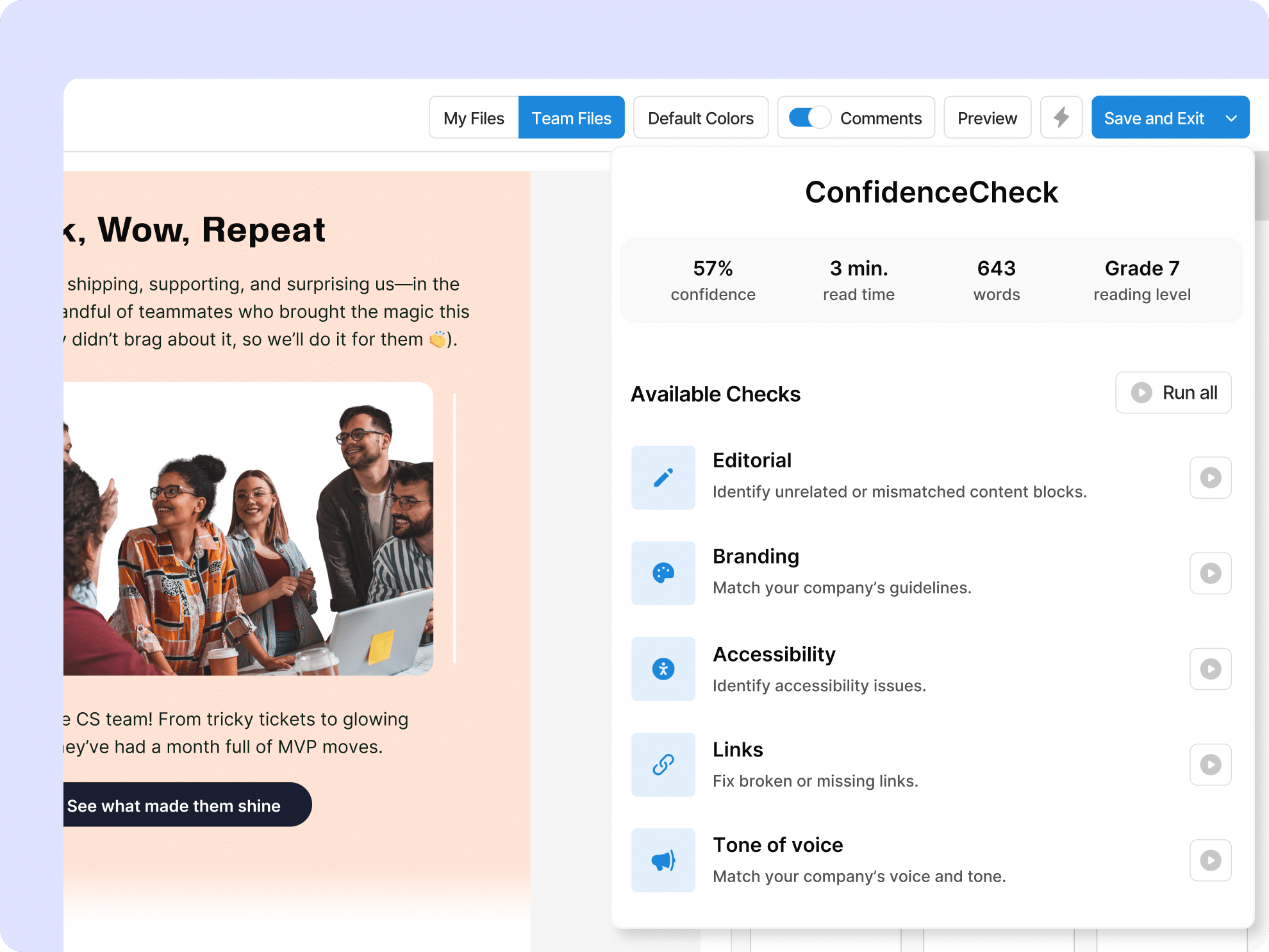 AI solutions page 4 3 ConfidenceCheck