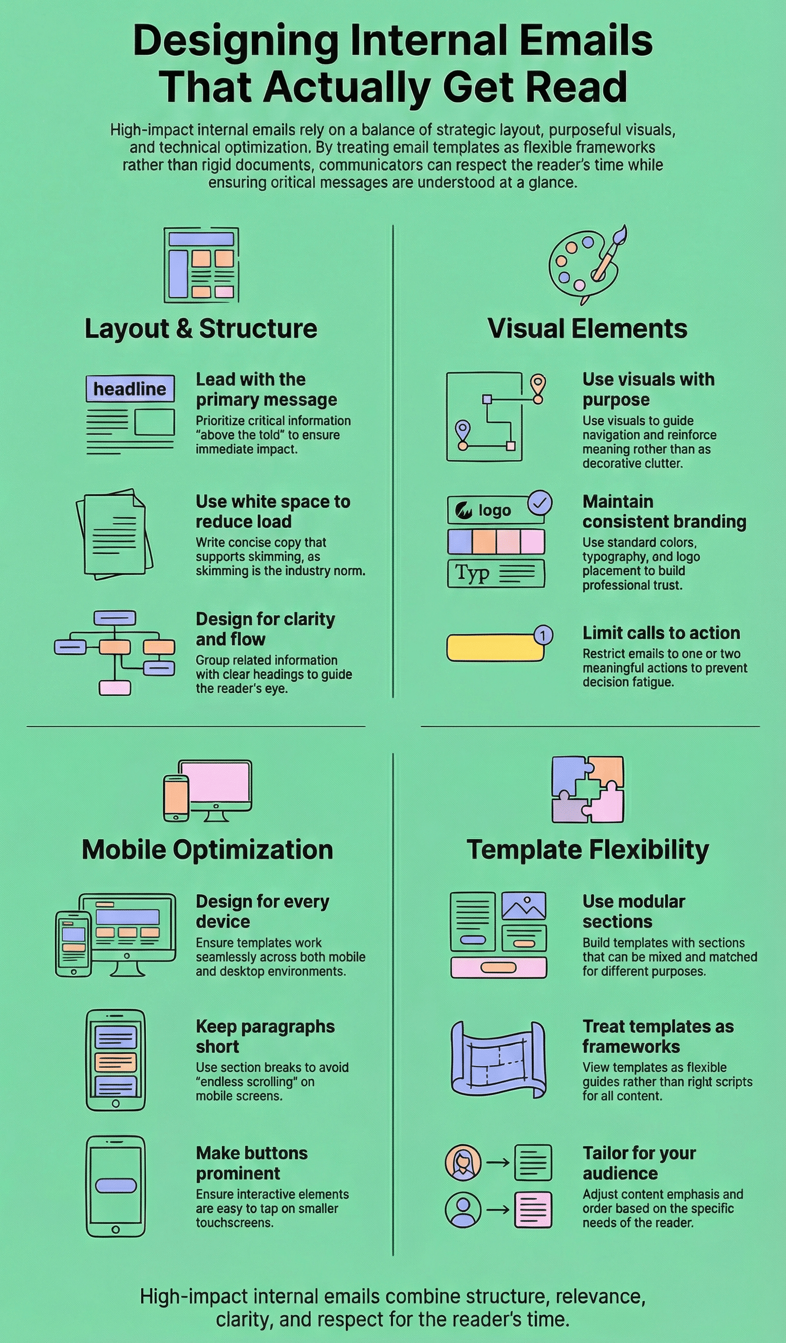 Designing internal emails