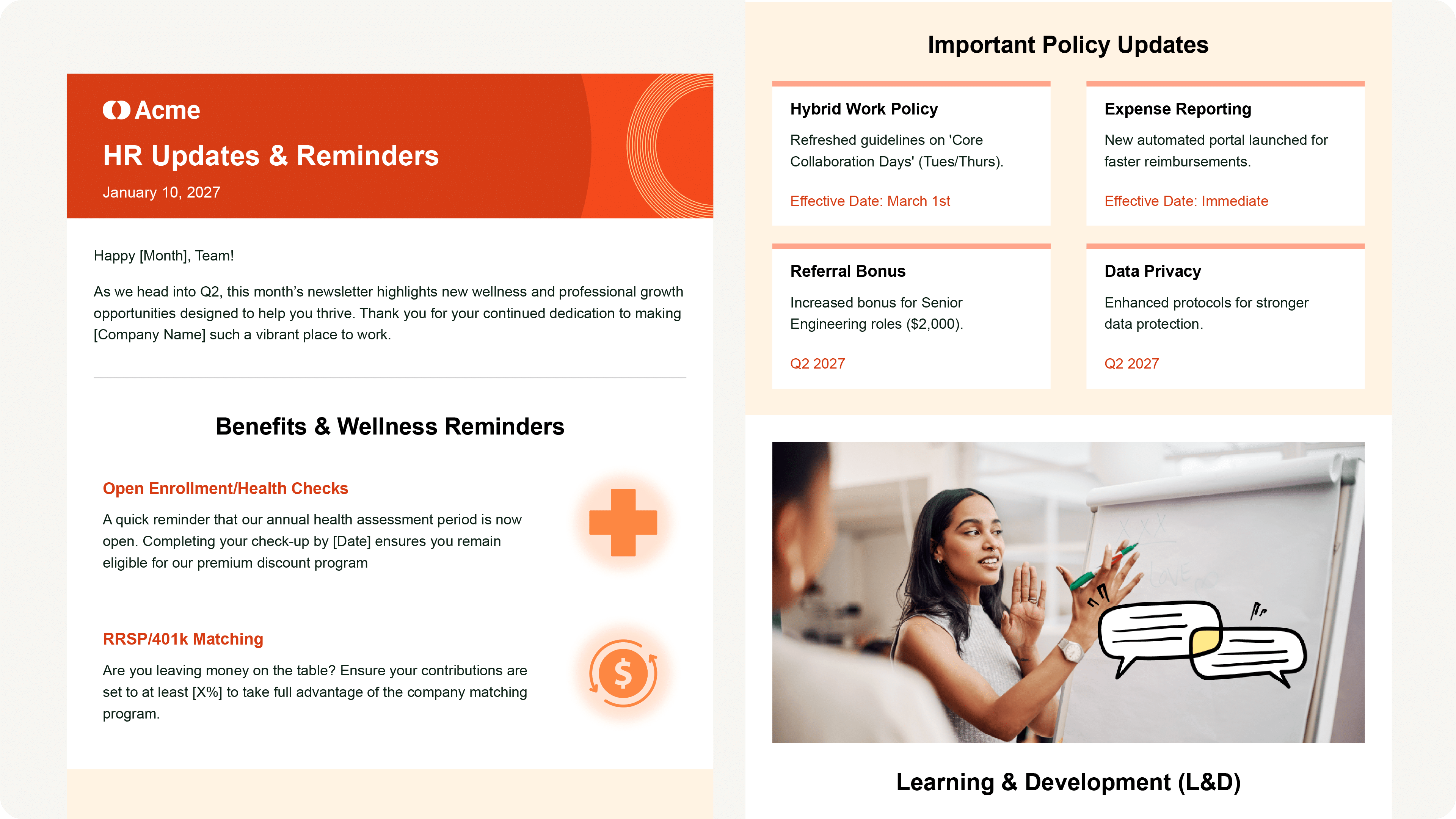 HR Updates and Reminders