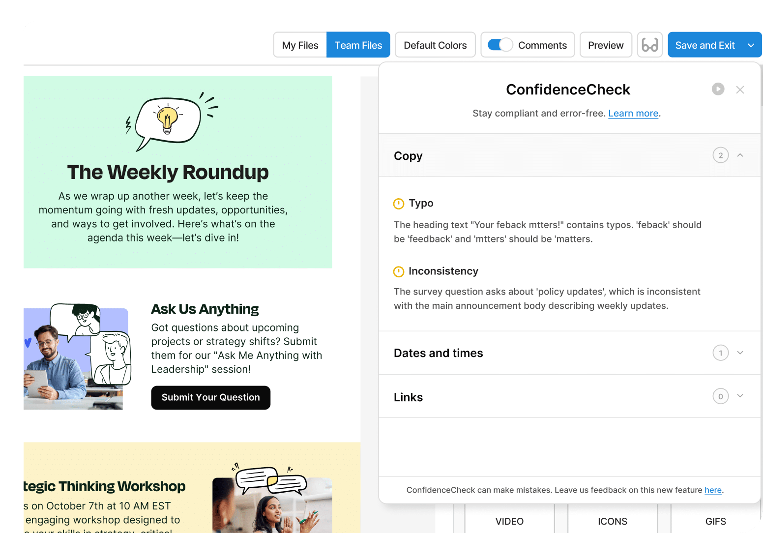Send with confidence desktop