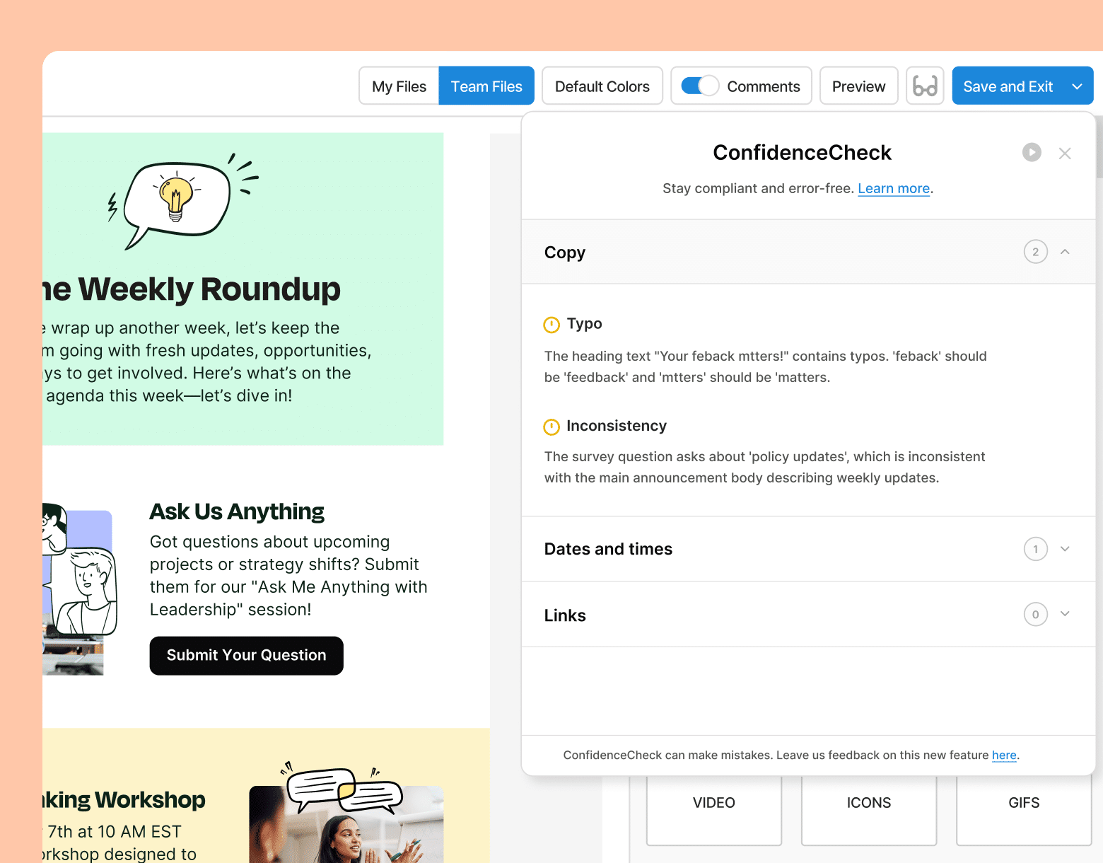 Send with confidence mobile