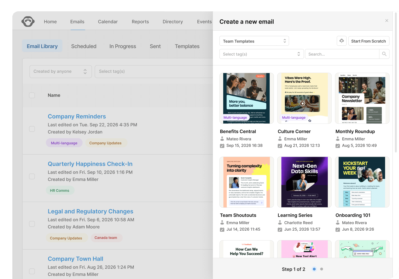 Templates library desktop