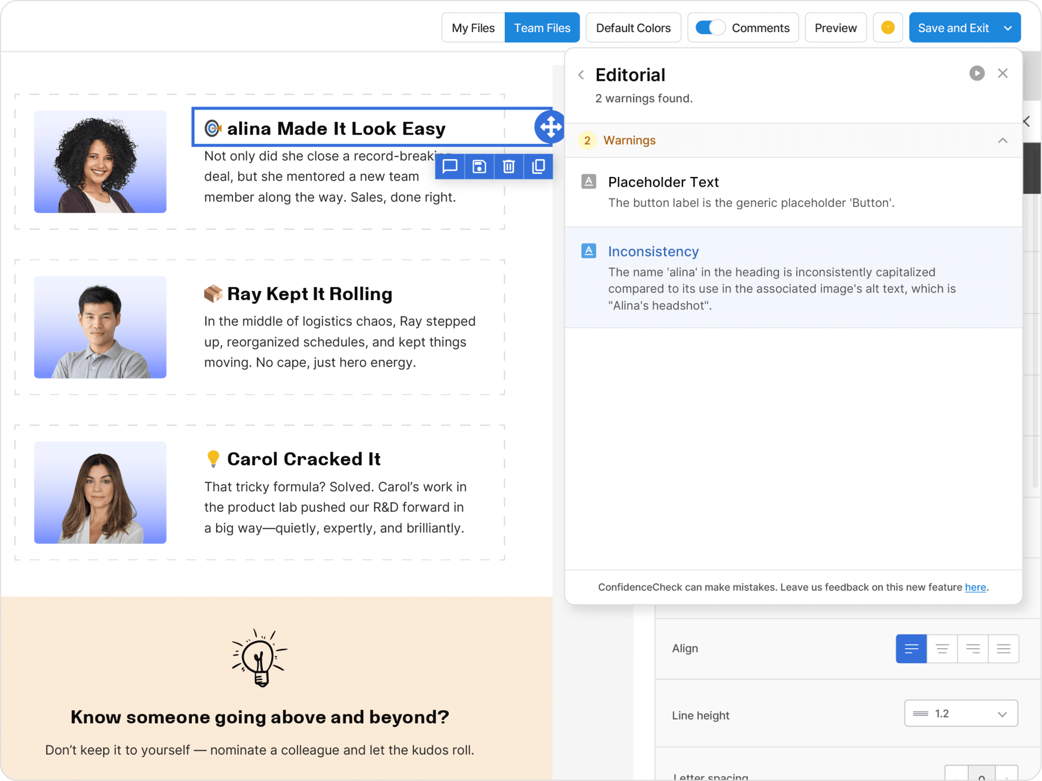 ConfidenceCheck Step 1 scaled
