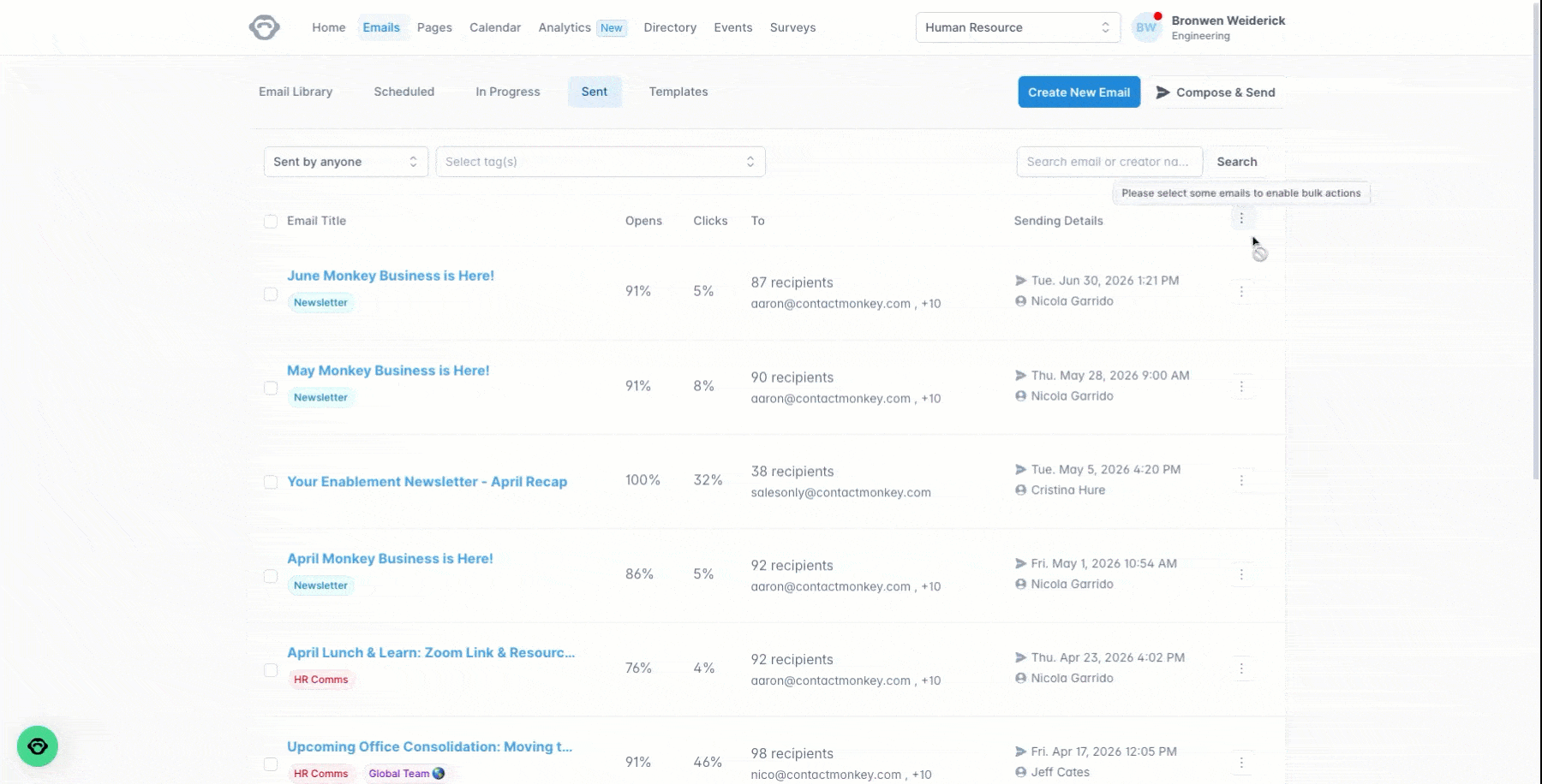 Resend an email without rebuilding it