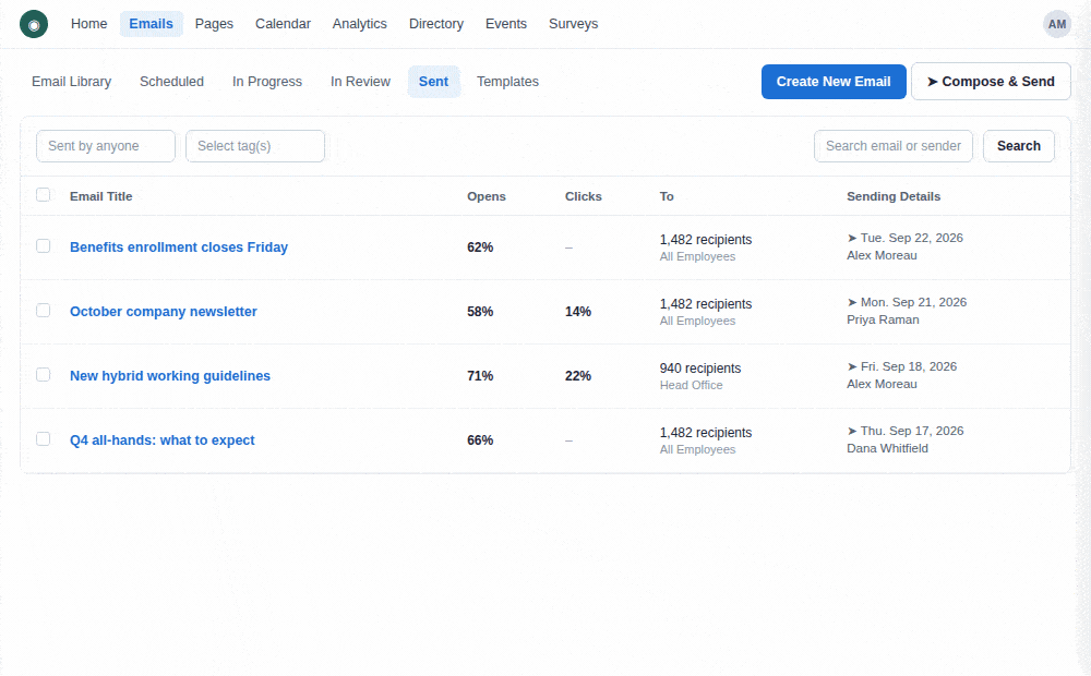 Gmail Web App: resend Overall tracking emails